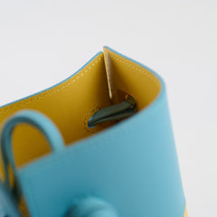 Loewe Howl's Moving Castle Heen Dice Pocket bag Calfskin Sky Blue