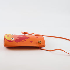 Loewe Howl's Moving Castle Calcifer Dice Pocket bag Calfskin Orange