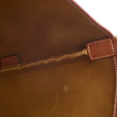 Celine Medium Triomphe Canvas Bucket Bag Calfskin Tan