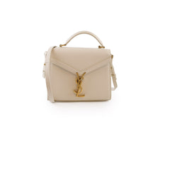 Saint Laurent Mini Cassandra Top Handle Off-white