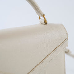 Saint Laurent Mini Cassandra Top Handle Off-white