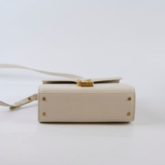 Saint Laurent Mini Cassandra Top Handle Off-white
