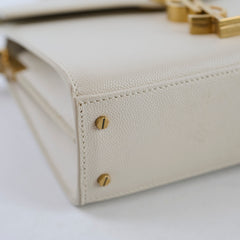 Saint Laurent Mini Cassandra Top Handle Off-white