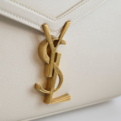 Saint Laurent Mini Cassandra Top Handle Off-white