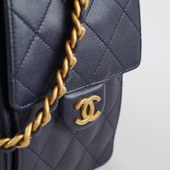 Chanel 25 Small Caviar Navy (Microchipped)