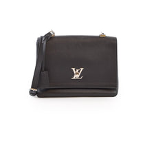 Louis Vuitton Lockme Cartable Handbag Black Calfskin