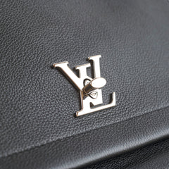 Louis Vuitton Lockme Cartable Handbag Black Calfskin