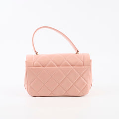 Chanel Light Pink Distressed Glazed Calfskin Seasonal Flap