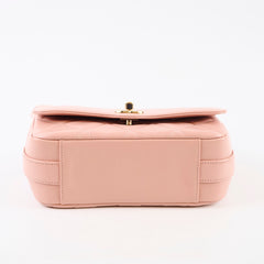 Chanel Light Pink Distressed Glazed Calfskin Seasonal Flap