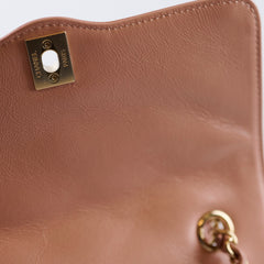 Chanel Light Pink Distressed Glazed Calfskin Seasonal Flap