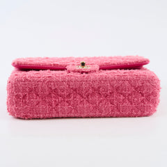 Chanel Medium Tweed Pink Classic Flap