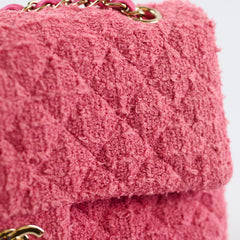 Chanel Medium Tweed Pink Classic Flap