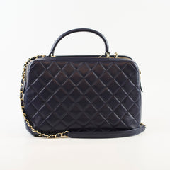 Chanel Chanel Trendy CC Bowling Quilted Lambskin Dark Navy