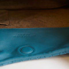 Bottega Venetta Medium Intrecciato Campana Hobo Bag Blue