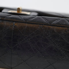 Chanel Reissue 2.55 Large 227 Distressed Calfskin Black