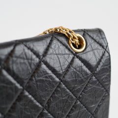 Chanel Reissue 2.55 Large 227 Distressed Calfskin Black
