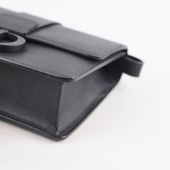 Hermes H Au Carre Twist 24mm Belt Noir/Etoupe Size 75