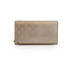 Gucci Long Fold Wallet Silver