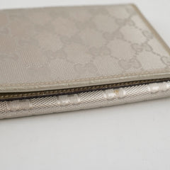 Gucci Long Fold Wallet Silver