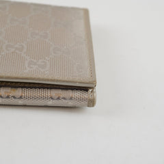 Gucci Long Fold Wallet Silver