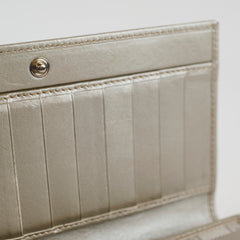 Gucci Long Fold Wallet Silver