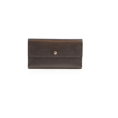 Louis Vuitton Matte Porte Tresor Long Wallet Dark Grey