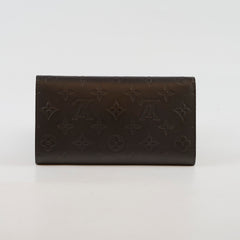 Louis Vuitton Matte Porte Tresor Long Wallet Dark Grey