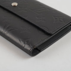 Louis Vuitton Matte Porte Tresor Long Wallet Dark Grey