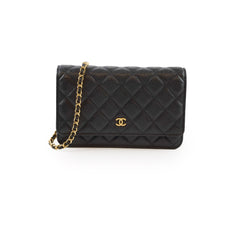 Chanel WOC Classic Wallet On Chain Caviar Black