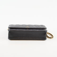 Chanel WOC Classic Wallet On Chain Caviar Black