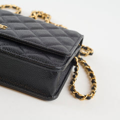 Chanel WOC Classic Wallet On Chain Caviar Black