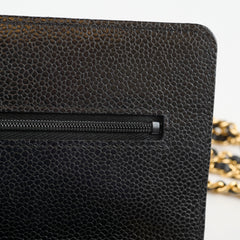 Chanel WOC Classic Wallet On Chain Caviar Black