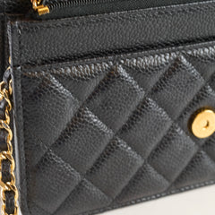 Chanel WOC Classic Wallet On Chain Caviar Black