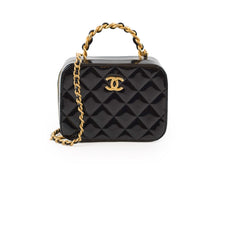 Chanel Vanity Patent Black Small Microchip