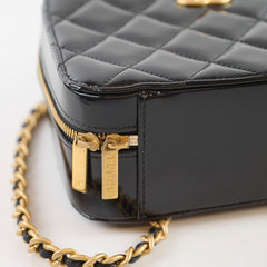 Chanel Vanity Patent Black Small Microchip