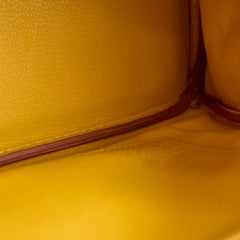 Hermes Birkin 30 Courchevel Dark Yellow - D square stamp