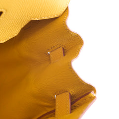 Hermes Birkin 30 Courchevel Dark Yellow - D square stamp