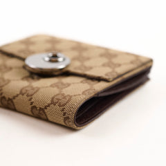 Gucci Eclipse Compact Canvas Wallet Brown