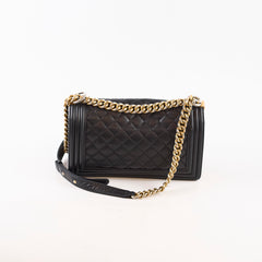 Chanel Old Medium Lambskin Boy Black