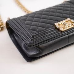 Chanel Old Medium Lambskin Boy Black
