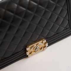Chanel Old Medium Lambskin Boy Black