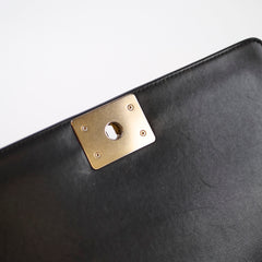 Chanel Old Medium Lambskin Boy Black