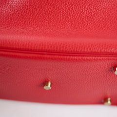 Hermes Lindy 26 Red Clemence GHW A Stamp