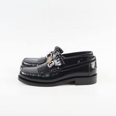 Christian Dior Emblem Leather Loafers Black SIze 39