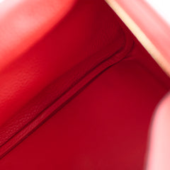 Hermes Lindy 26 Red Clemence GHW A Stamp