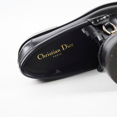 Christian Dior Emblem Leather Loafers Black SIze 39