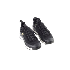 Chanel Black Fabric and Suede CC Low Top Sneakers Size 36.5