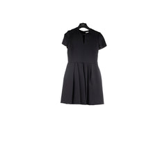 Christina Dior Short Pleated Dress Size 38 Black