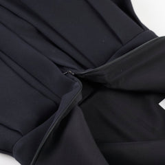 Christina Dior Short Pleated Dress Size 38 Black