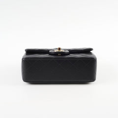 Chanel Top Handle Rectangle Mini Black Lambskin (microchip)